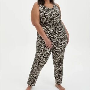 Torrid Sleep leopard print jumpsuit size 16